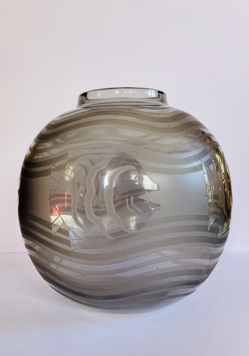 Glass Vase With Fish -photo-3